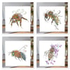 4 Beautiful Bee Greeting cards 