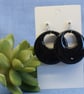 Black Circle Hoop Earrings - Image 3