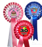 Personalised Birthday Rosette Ribbon Badge Custom Age Photo Gift from