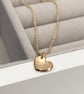 Handmade 9ct solid yellow, rose or white gold heart charm pendant and chain - Image 4
