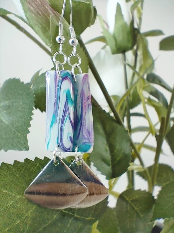 Long Polymer Clay Earrings