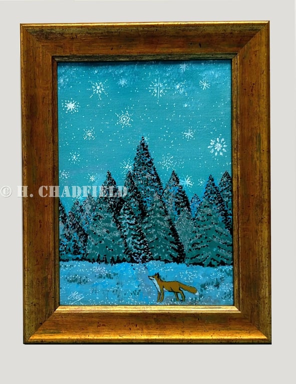 Snowflakes - original framed painting