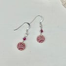 Pretty Handmade Drop Dangly Earrings - Fuschia Pink - Ideal Gift E08