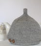 Tea Cosy in Grey Aran Wool - Image 1