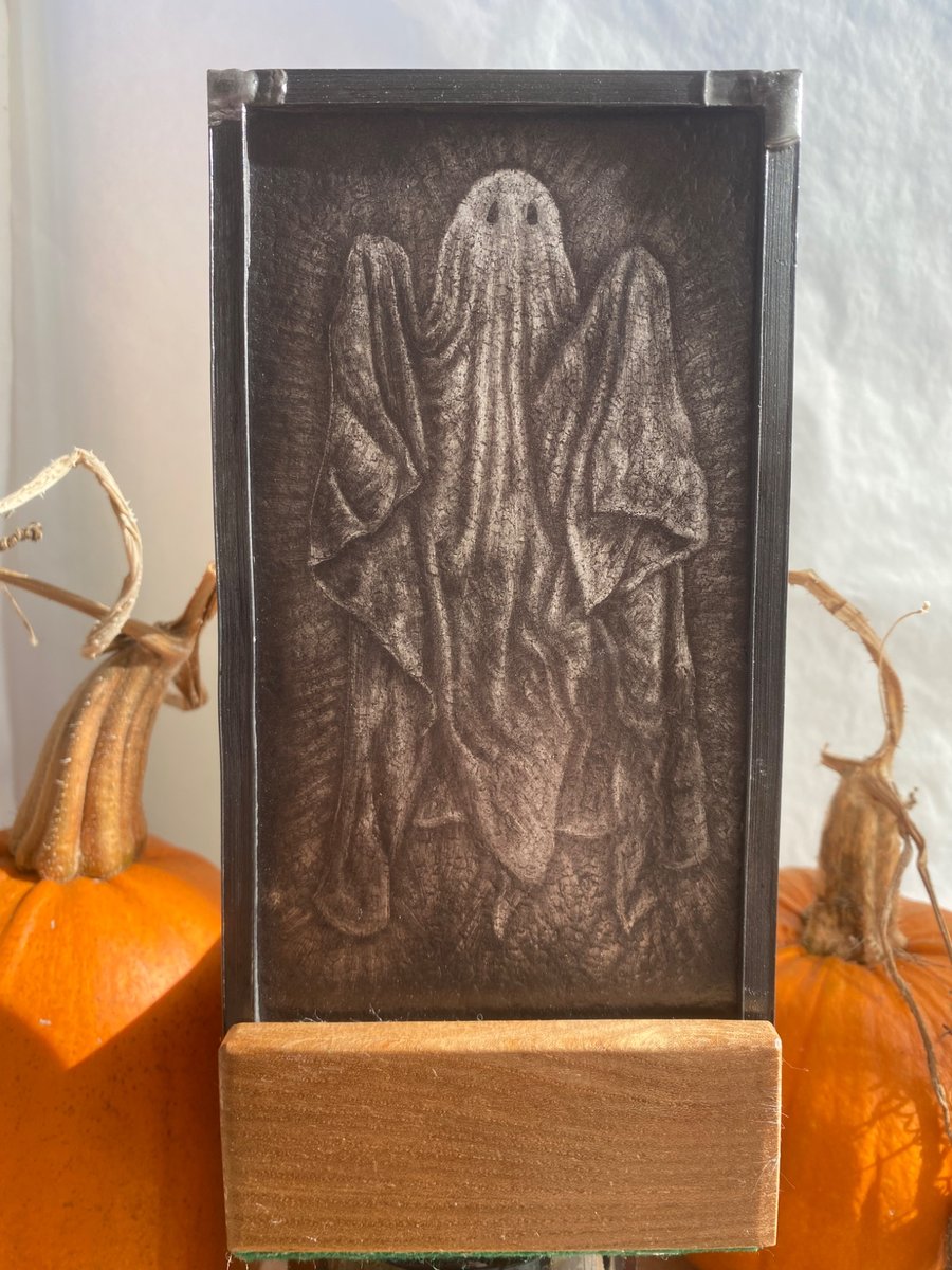 Ghost glass ornament and tea light holder 
