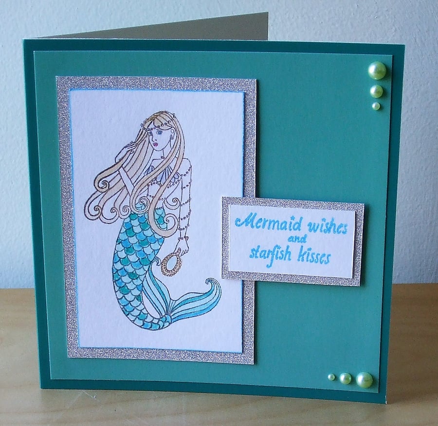 Birthday Card, Mermaid Wishes  (530)