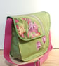 Shoulder Bag,Tulips on lime green - Image 6