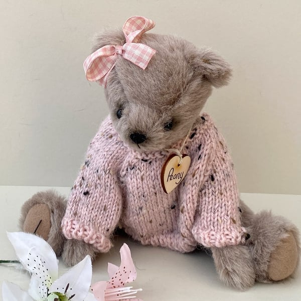 Artist teddy bear, dressed collectable bear, one of a kind by Bearlescent  