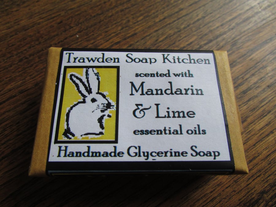 Palm Free Soap with essential oils of Mandarin and Lime