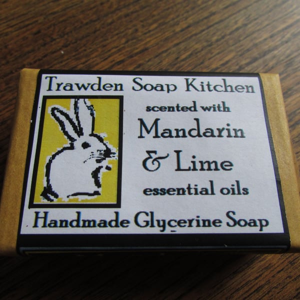 Palm Free Soap with essential oils of Mandarin and Lime