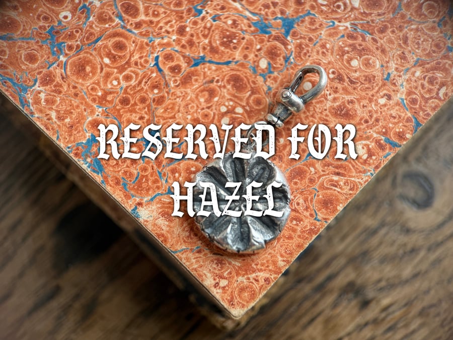 RESERVED FOR HAZELSterling Silver Double Sided Poppy Head and Leaf Pendant Charm