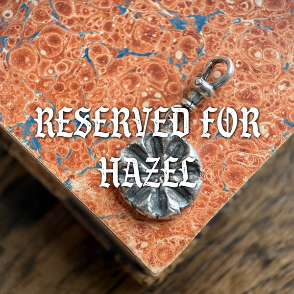 RESERVED FOR HAZELSterling Silver Double Sided Poppy Head and Leaf Pendant Charm