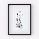 House On The Hill illustration, Giclee print