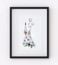 House On The Hill illustration, Giclee print