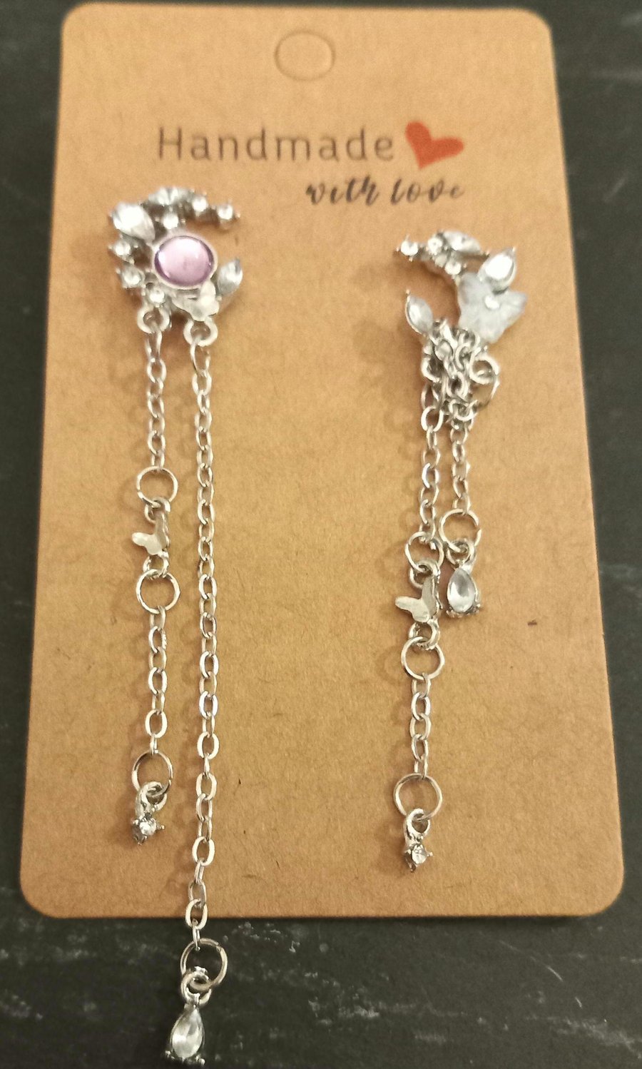 Moon Celestial Earrings Drop Dangly earrings OOAK