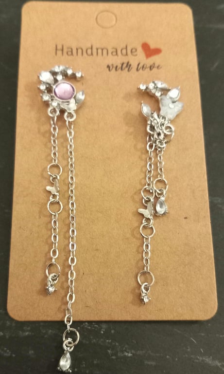 Moon Celestial Earrings Drop Dangly earrings OOAK
