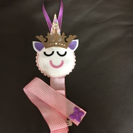 Unicorn  Hairclip hanger - organiser