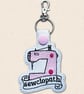 Sewciopath Sewing Machine Keyring - Embroidered Faux Leather Craft Gift - Image 4