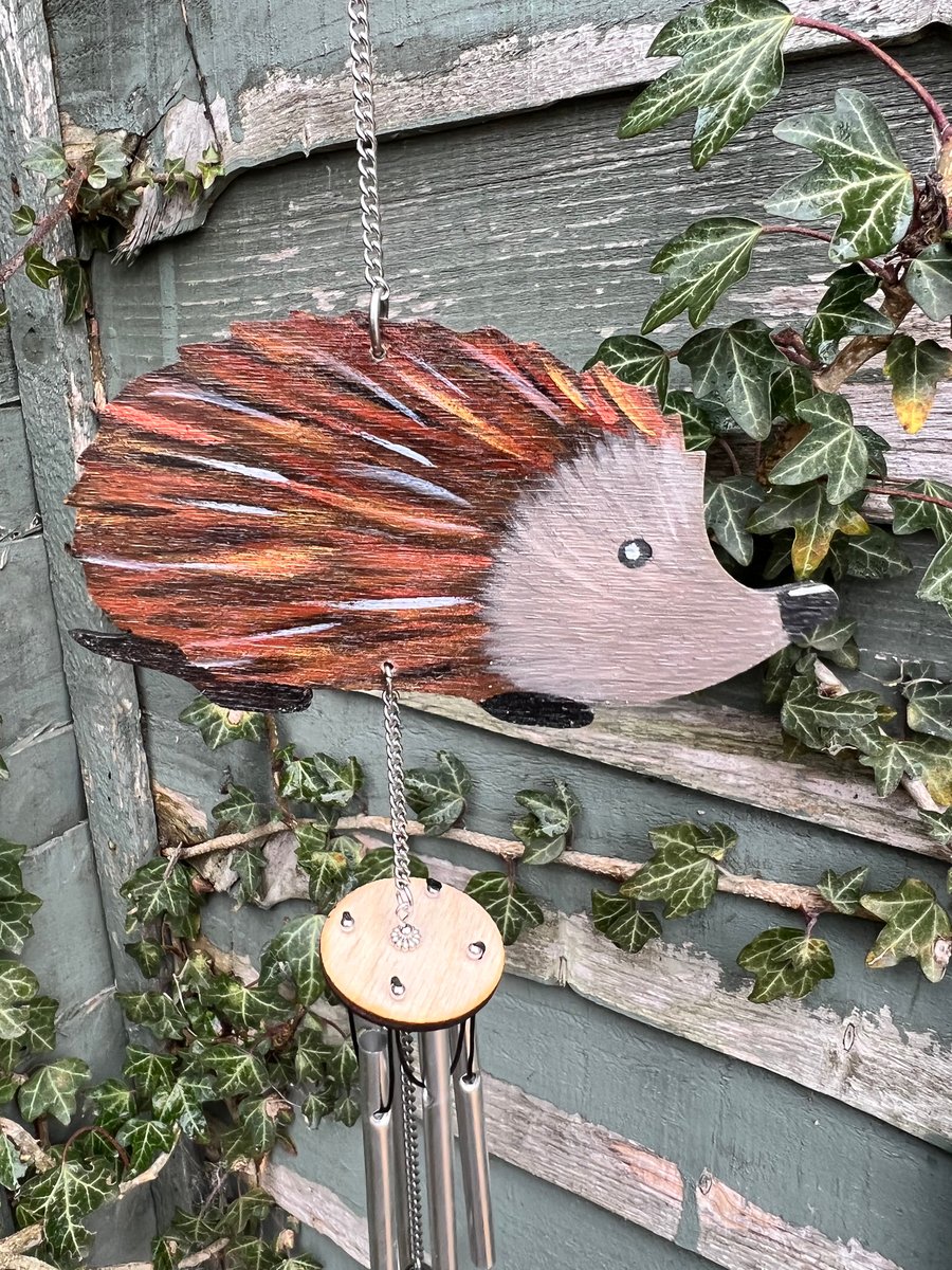 Hedgehog wind chime. 