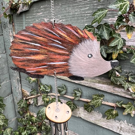 Hedgehog wind chime. 