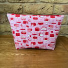 Cakes With Candles Quilted Fabric Wash Bag
