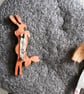 Handmade  Wooden Running Hare brooch  - Image 2