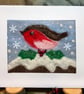 Robin On The Christmas Pudding  - Christmas Card. - Image 4