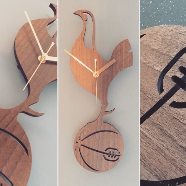 Tottenham Hotspur Crest Badge Clock 