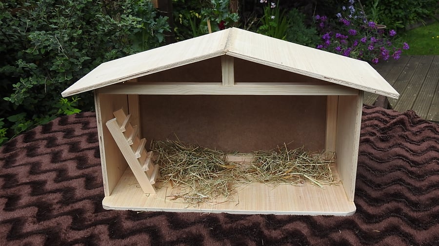 Christmas Nativity shelter stable for Baby Jesus at Xmas season 
