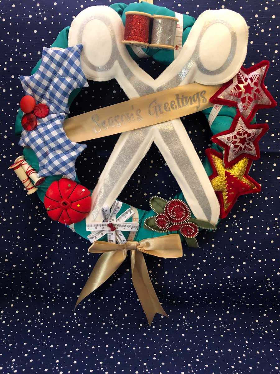 Sewing lover’s Christmas wreath
