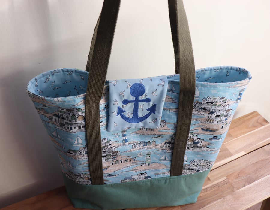 Anchor away tote bag. Seconds Sunday.