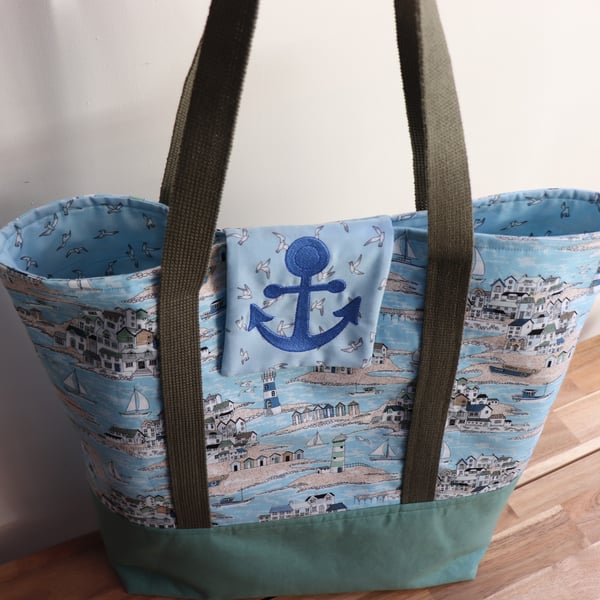 Anchor away tote bag. Seconds Sunday.
