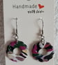 Handmade Polymer Clay Multicoloured Hoop Earrings, 316 Surgical Stainless Steel - Image 1