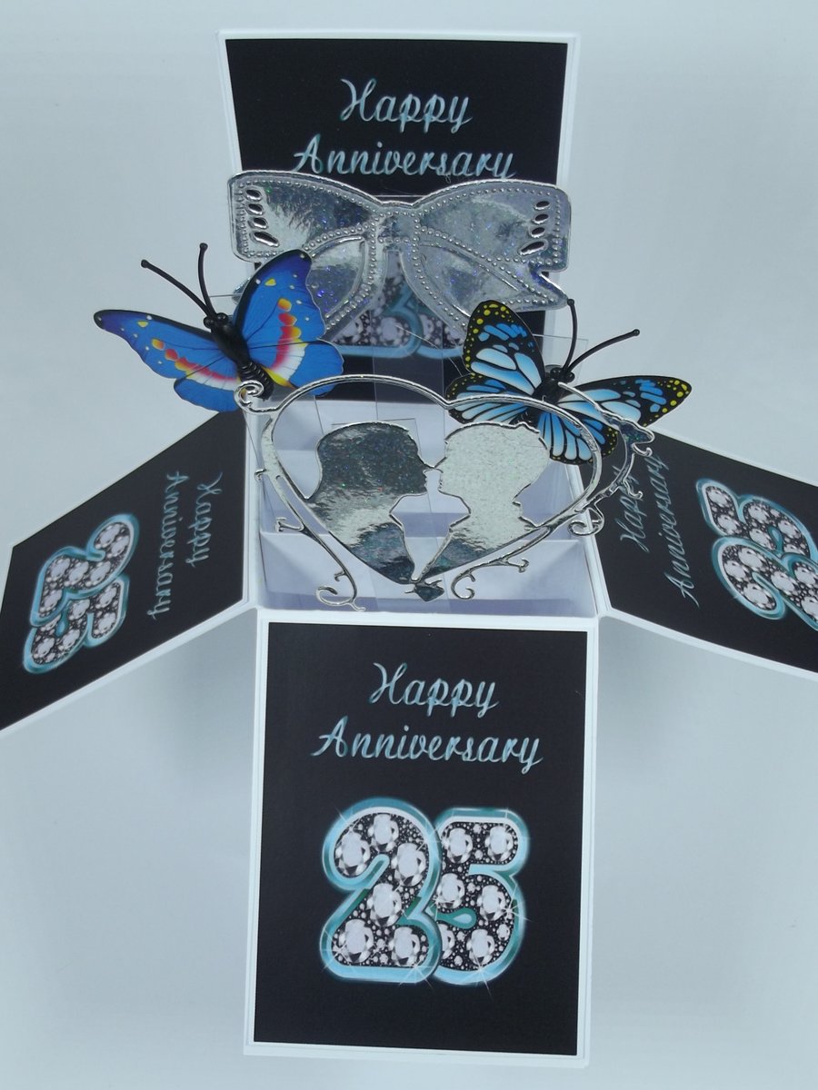25th Silver Wedding Anniversary Card