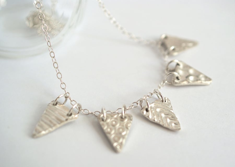 Silver Bunting necklace 