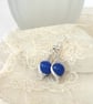 Wire wrapped blue jade earrings - Image 2
