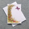 original art hand painted all occasion butterfly greetings card ( ref F 264 )