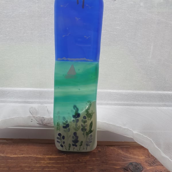 "By the Bay" Fused Glass hanger