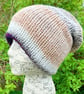 Reversible Hat. Woolly Hat. Woollen Hat. Beanie. Slouchy. Knitted Hat.  - Image 3