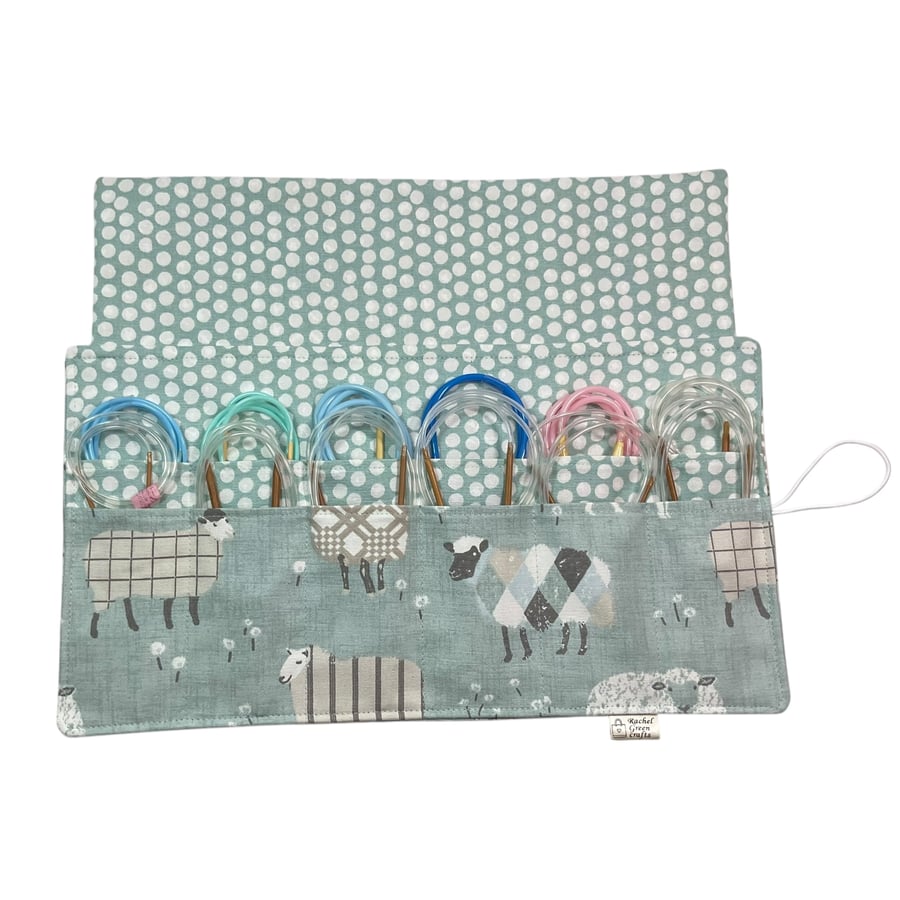 Circular needle case, sheep needle pouch, fixed circular wallet, sock needles st