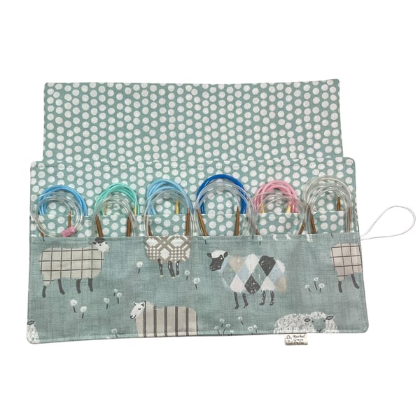 Circular needle case, sheep needle pouch, fixed circular wallet, sock needles st