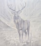 Resilience, a Winter White Stag painting