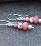 Rose Jade Silver Drop Earrings - Image 8