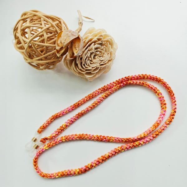 Crochet Glasses Cord, Fruit-salad Cotton Eyewear Strap
