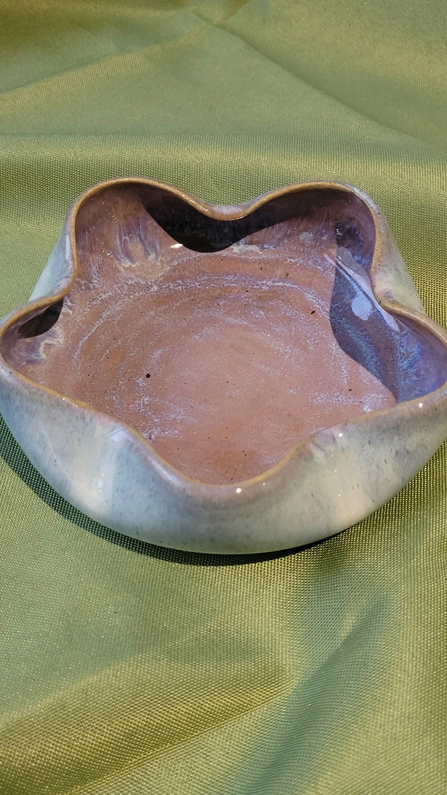 For stairs lilac trinket dish handmade pottery