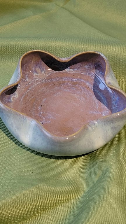 For stairs lilac trinket dish handmade pottery