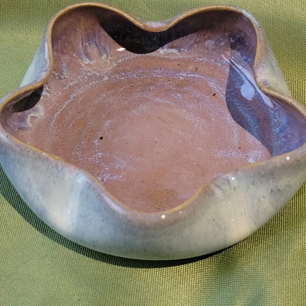 For stairs lilac trinket dish handmade pottery