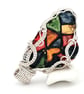 Stained seaglass pendant, Gaudi style pendant - Image 2