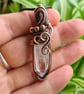 Natural Brandberg Crystal & Copper Necklace Pendant Gift Jewellery Jewelry - Image 4