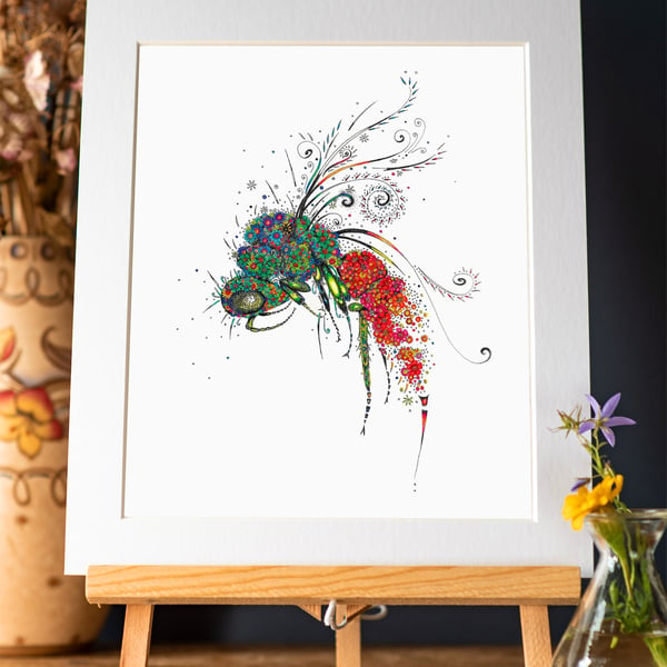 Ruby Tailed Wasp  Art Print 